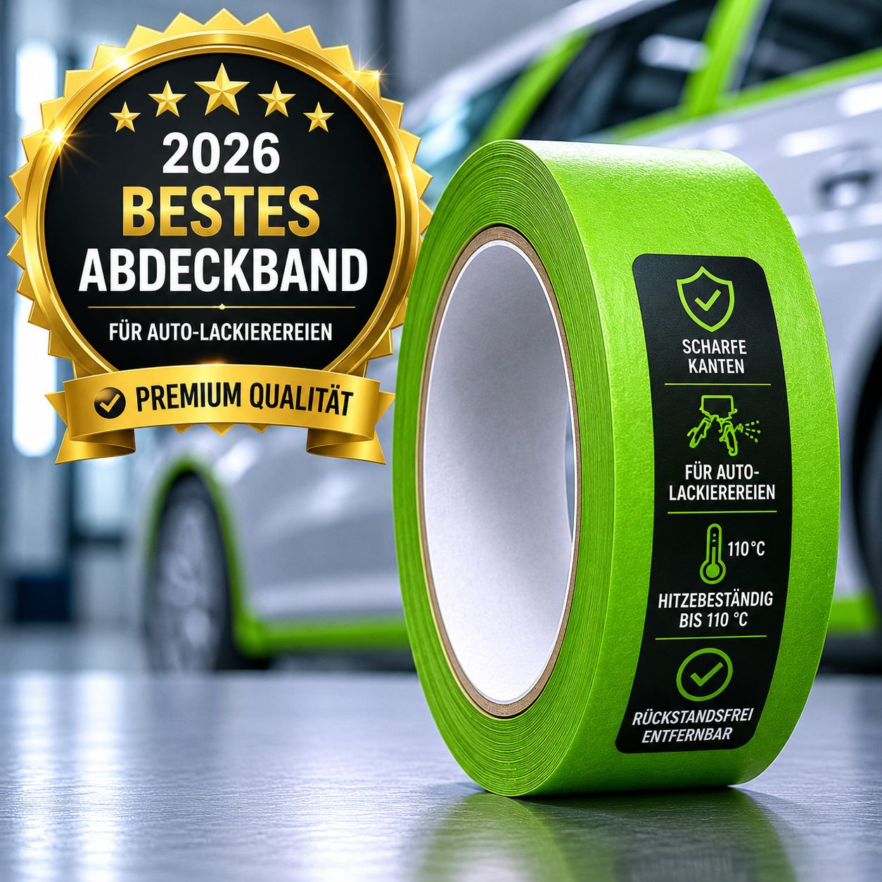 Abdeckband grün Lackiererei Abdeckband Kreppband Lack Auto KFZ 19|30|50mm