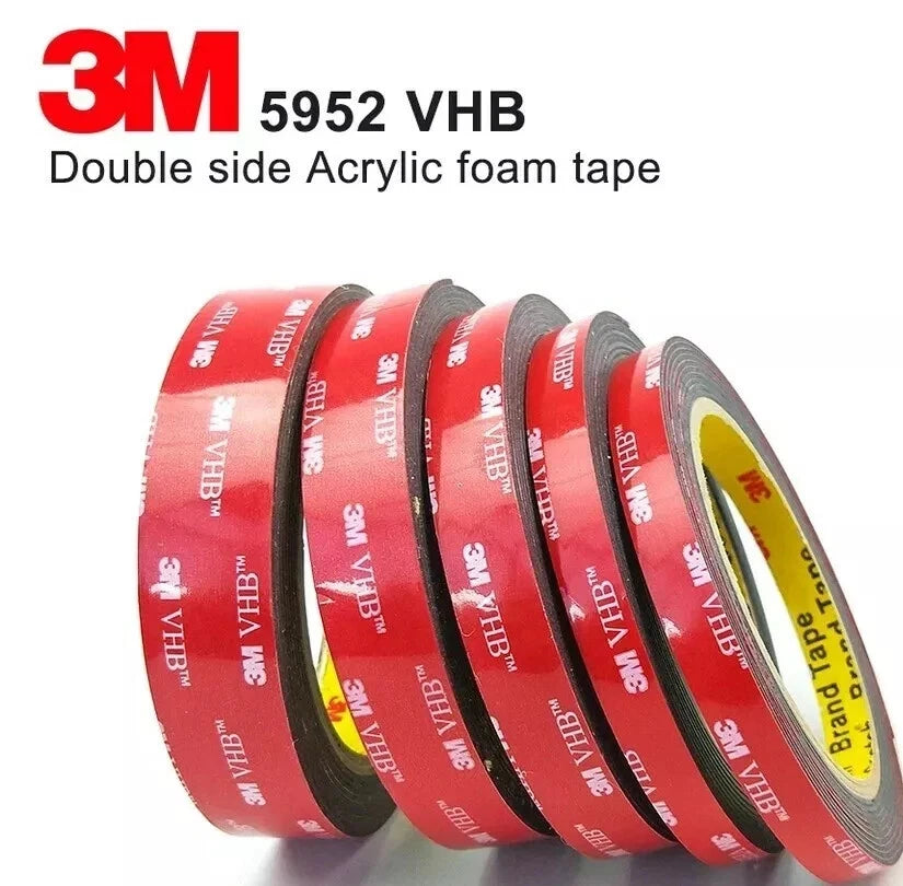 3M™ VHB 5952 Hochleistungsklebeband Auto Kfz Montagebandoppelseitig schwarz 3m