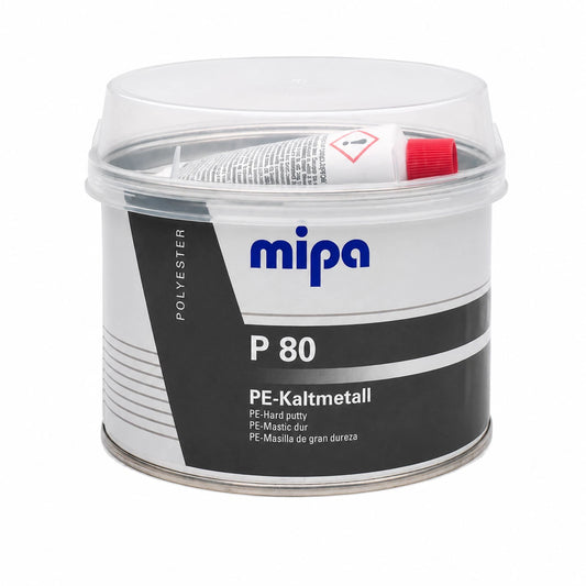 Spachtel Kfz Mipa P 80 PE-Kaltmetall Metall Alu-Spachtel 1kg - Grau + Härter